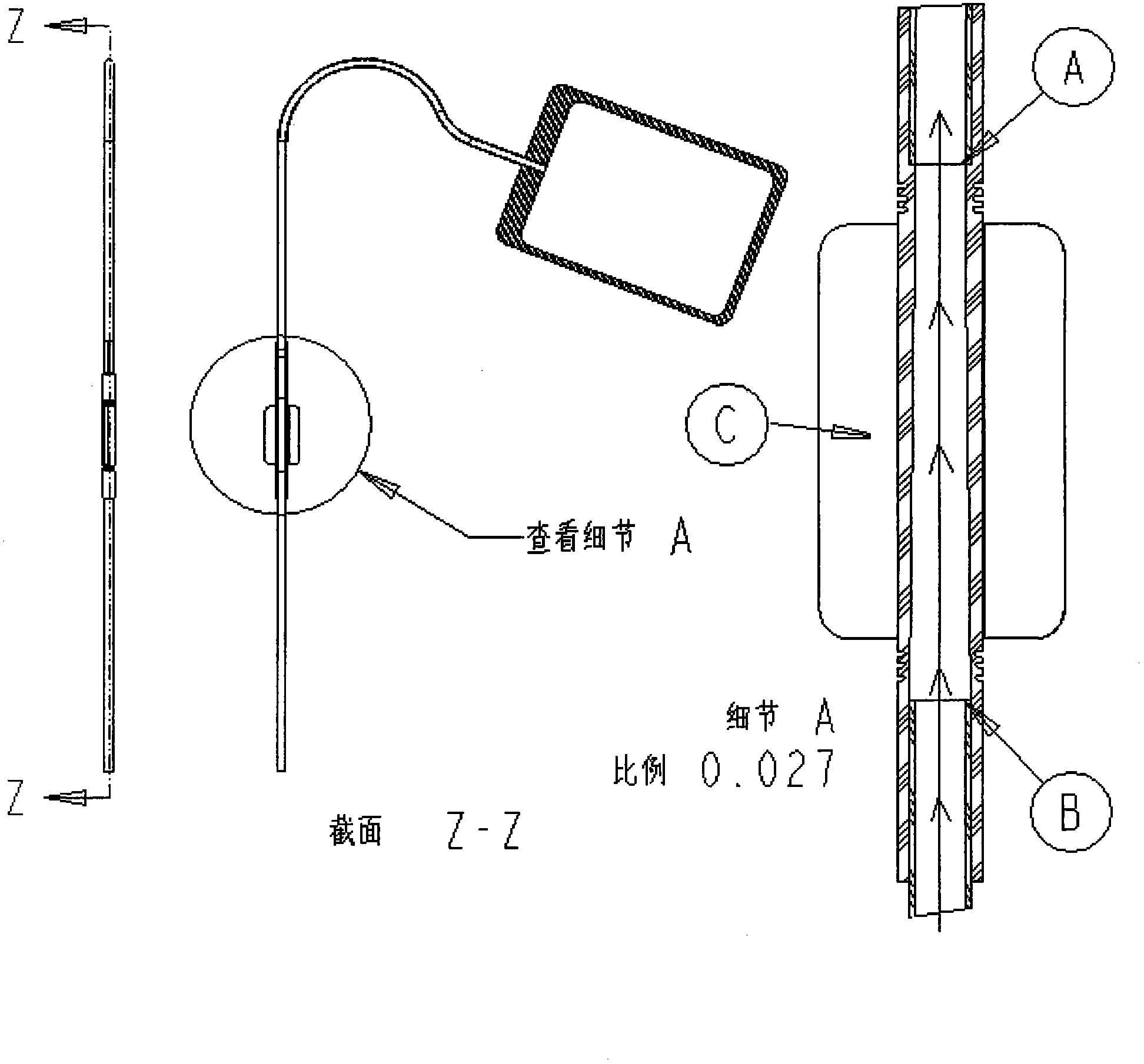 Thoracic closed-type drainage bendable fixing tube