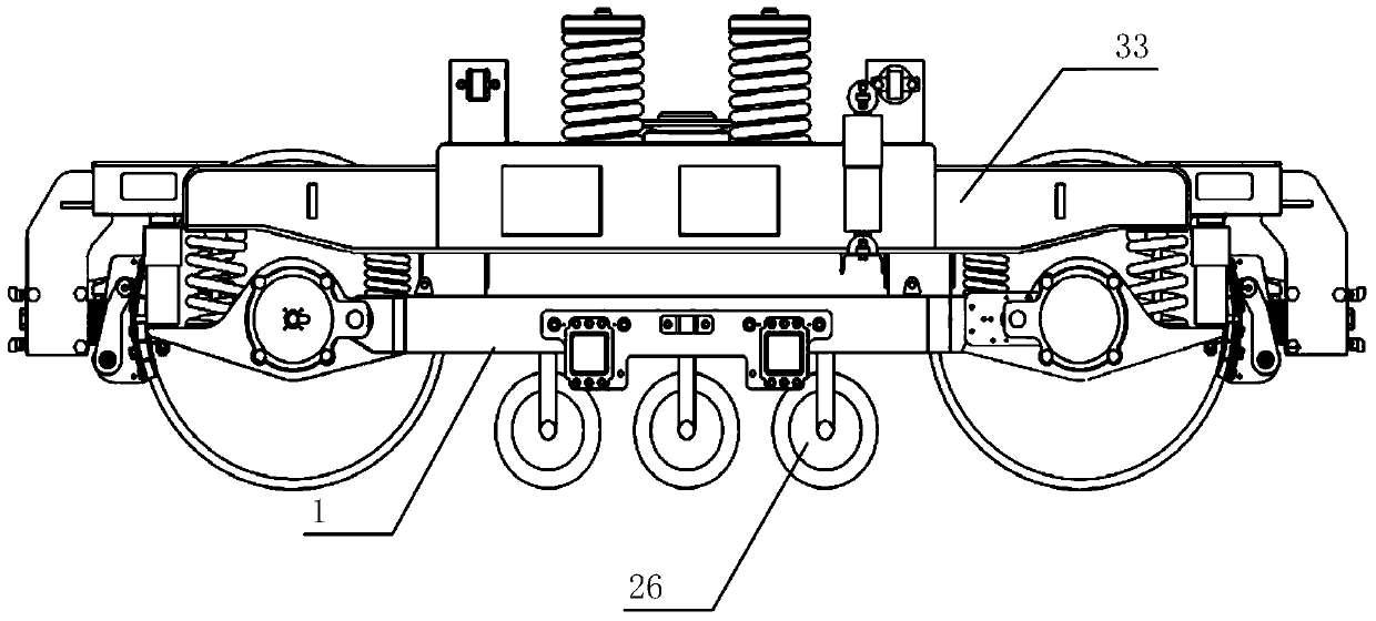 Inspection device mounted based on bogie