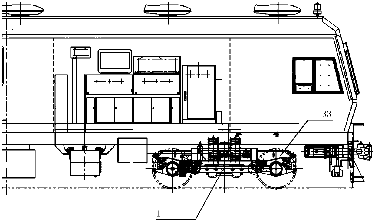 Inspection device mounted based on bogie