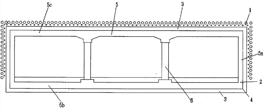 High-stability underground tunnel structure with rectangular cross-section and construction method of high-stability underground tunnel structure