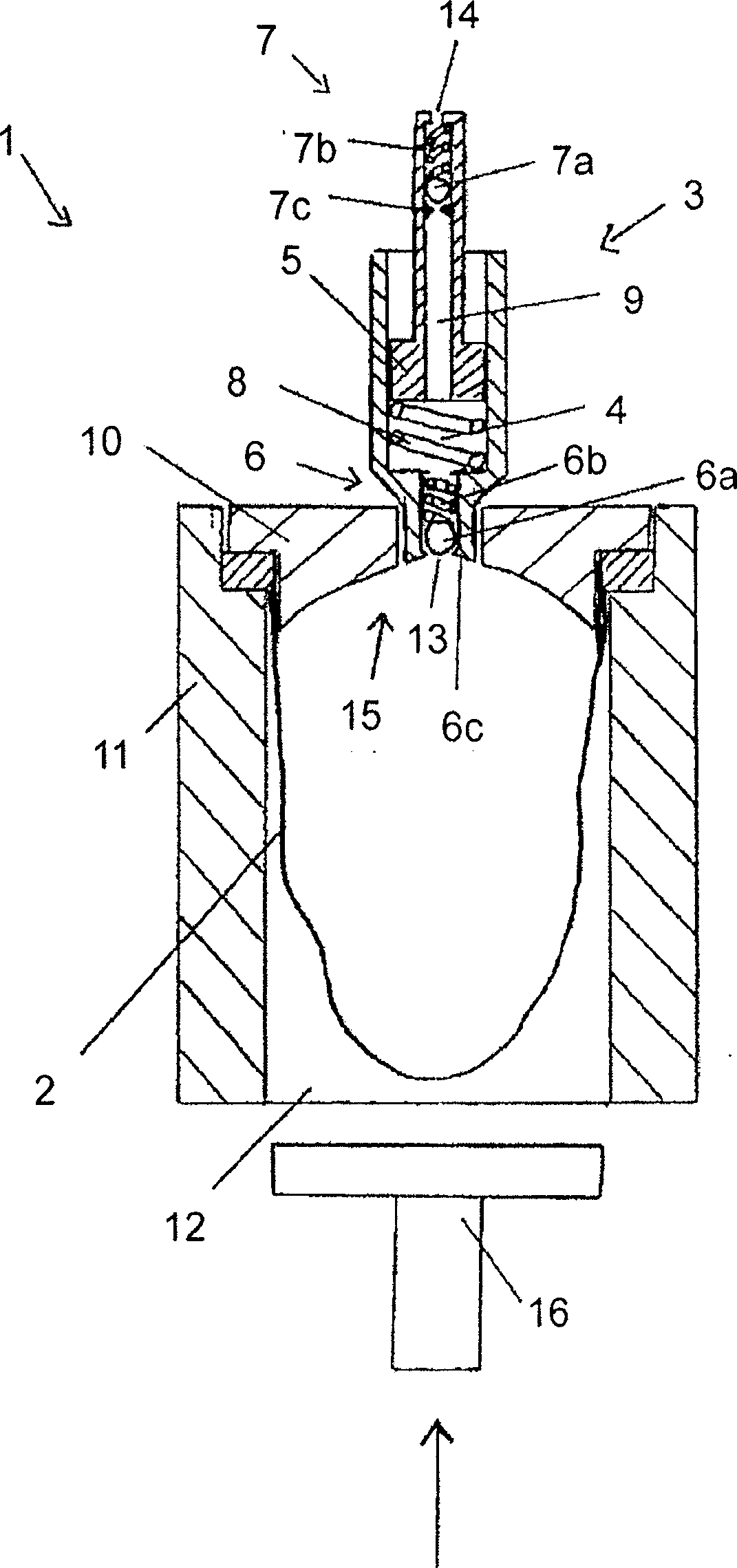 Dosing pump and method for manufacturing such a filled dosing pump