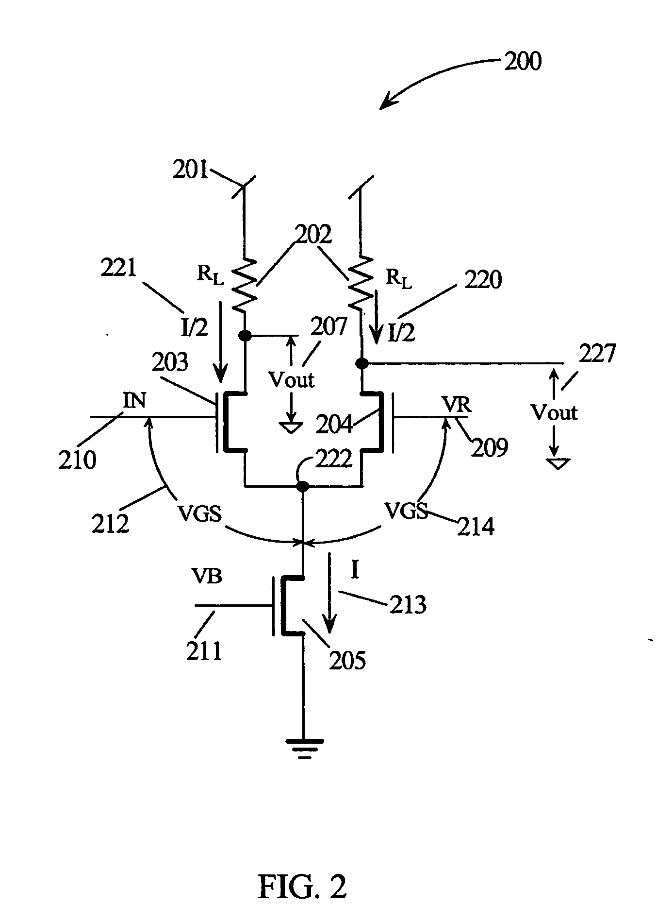 Differential transmitter circuit