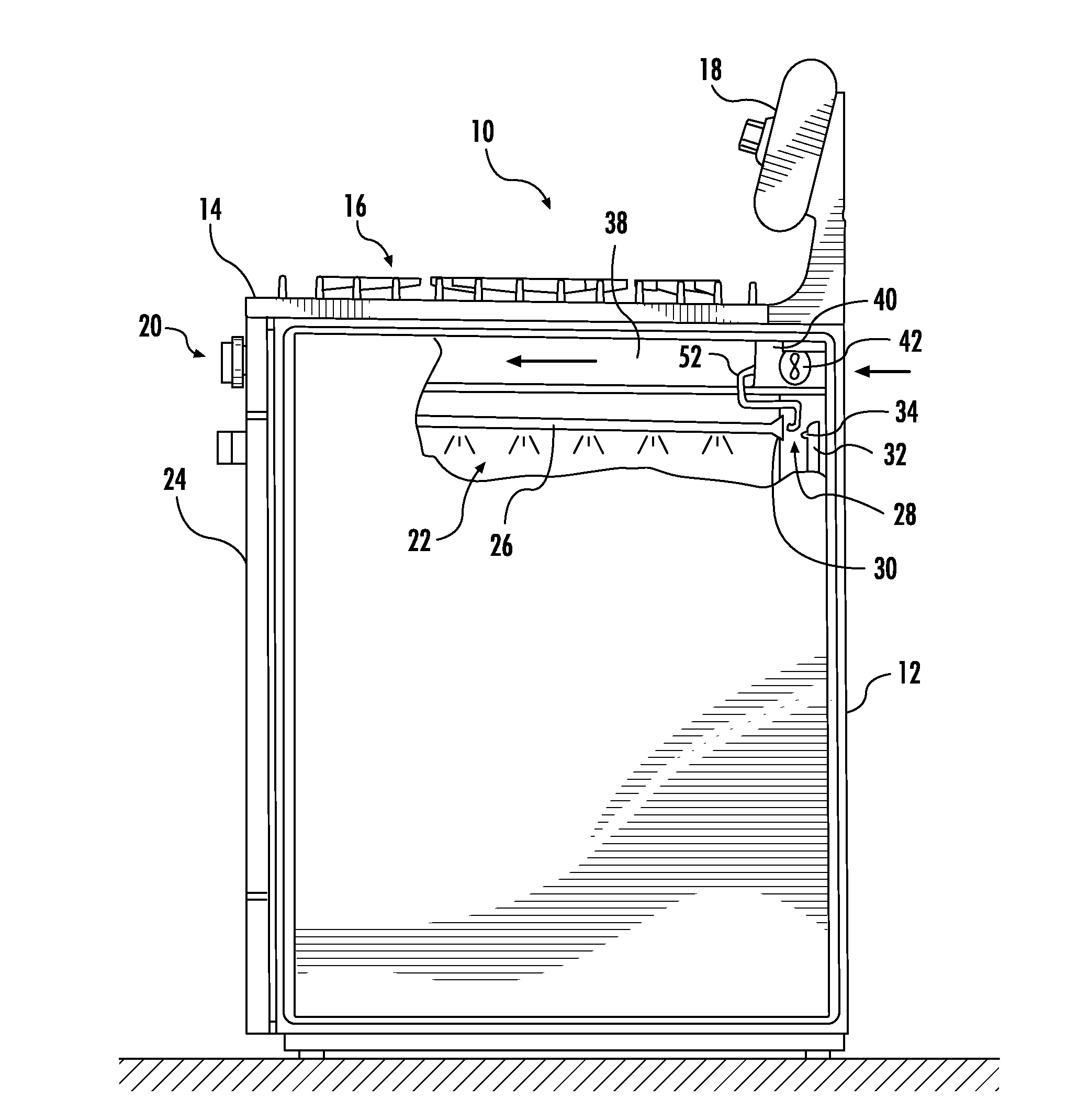 Home appliance with supplemental primary air supply