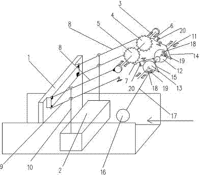 Ratchet wheel control mechanism of pipe washing impoundment door