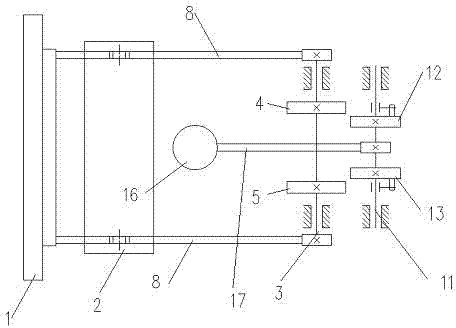 Ratchet wheel control mechanism of pipe washing impoundment door