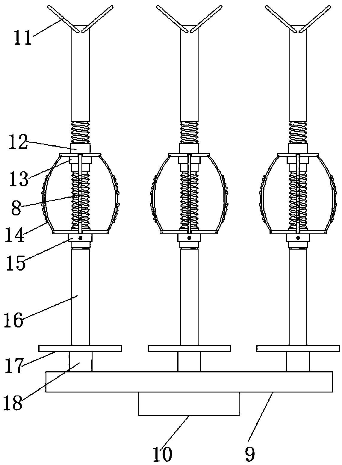 Bobbin fixing device for knitting machine