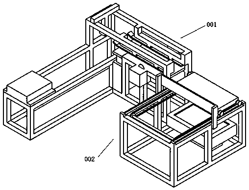 Transverse edge cutting and stacking device of plywood edge cutting machine