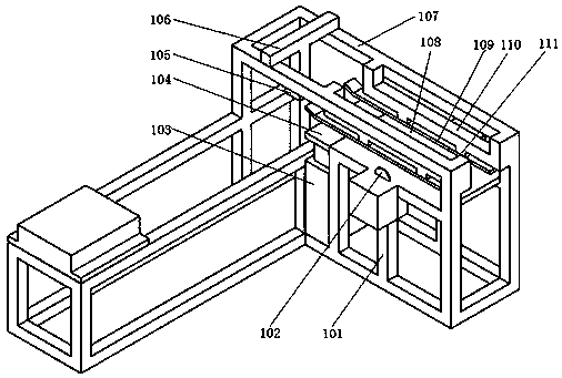 Transverse edge cutting and stacking device of plywood edge cutting machine