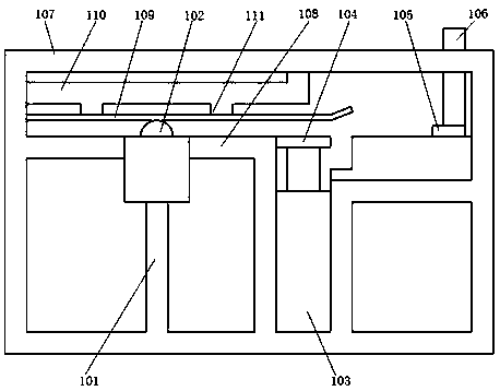 Transverse edge cutting and stacking device of plywood edge cutting machine