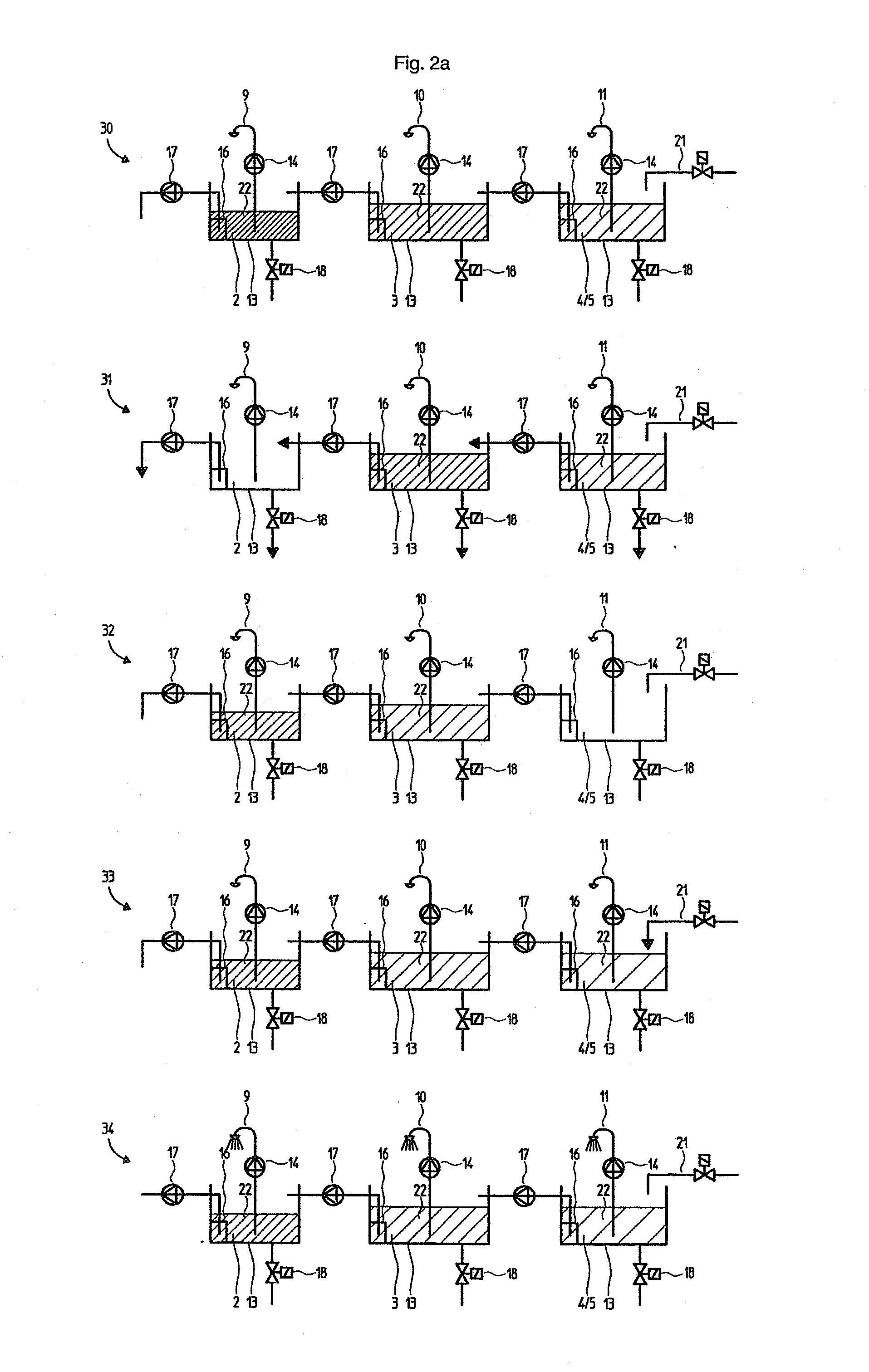 Method for self-cleaning of a continuous dishwasher