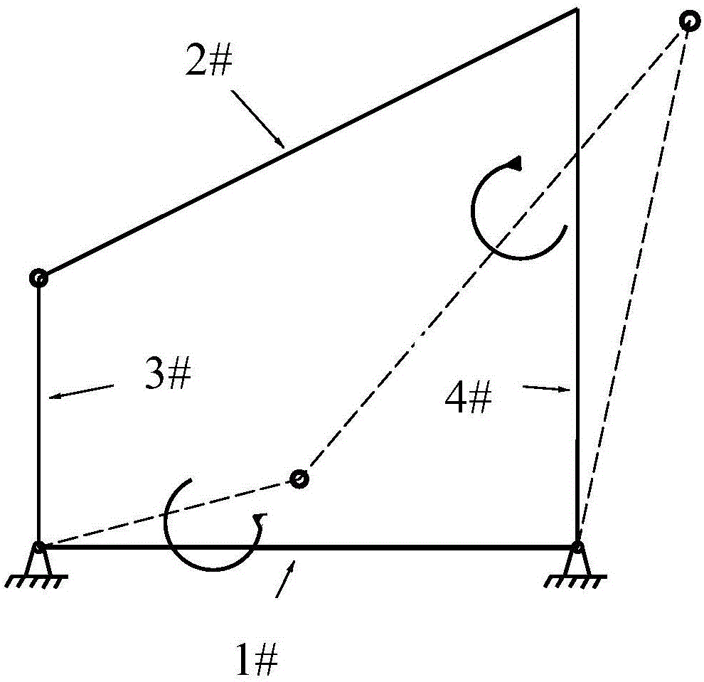 Four-link opening mechanism for aircraft radome