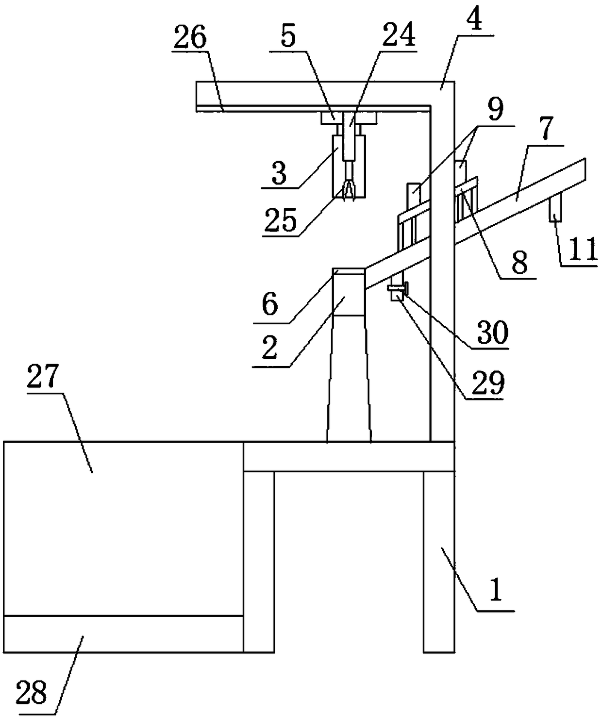 Bamboo stick bending shaping device