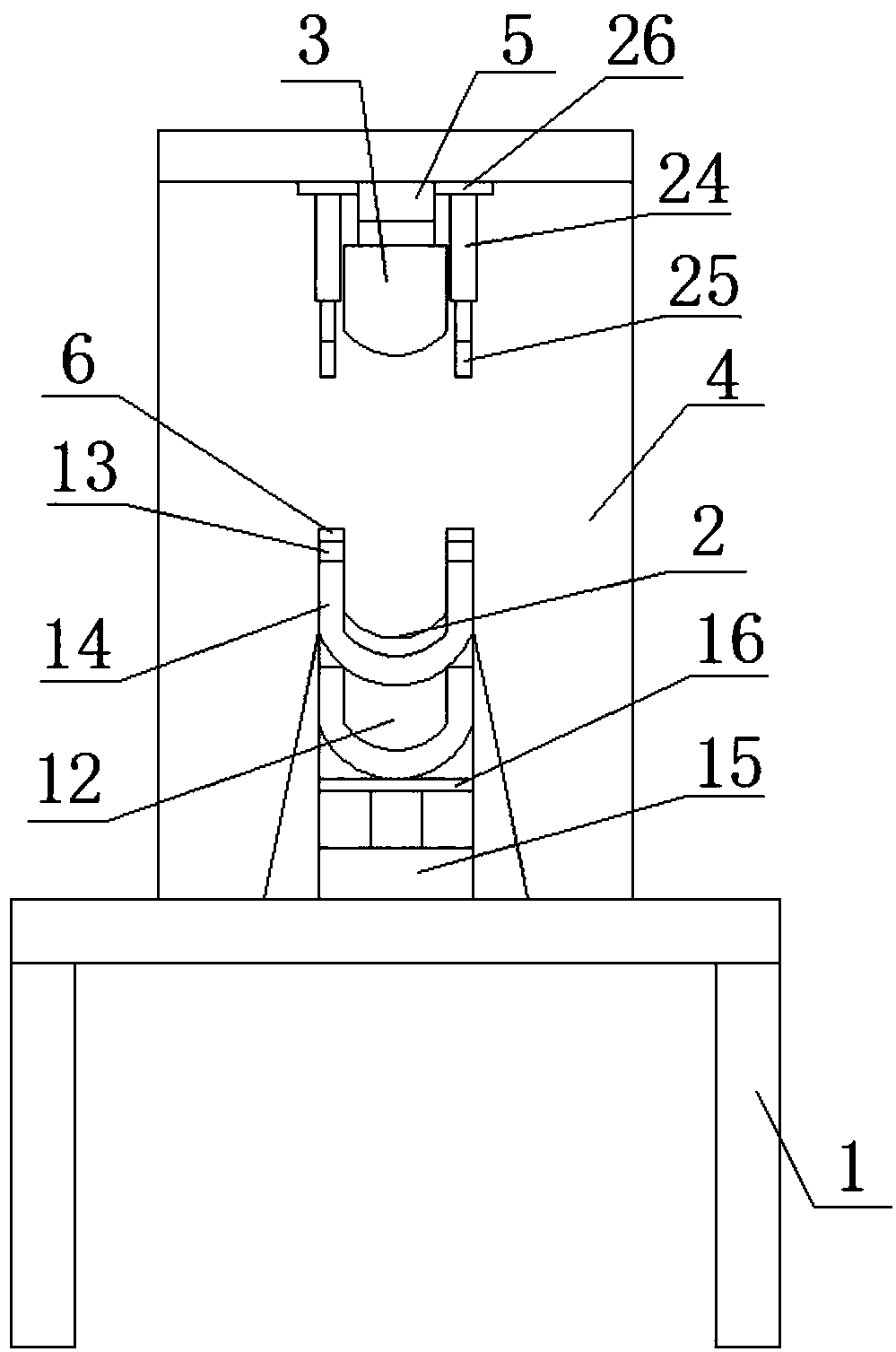 Bamboo stick bending shaping device