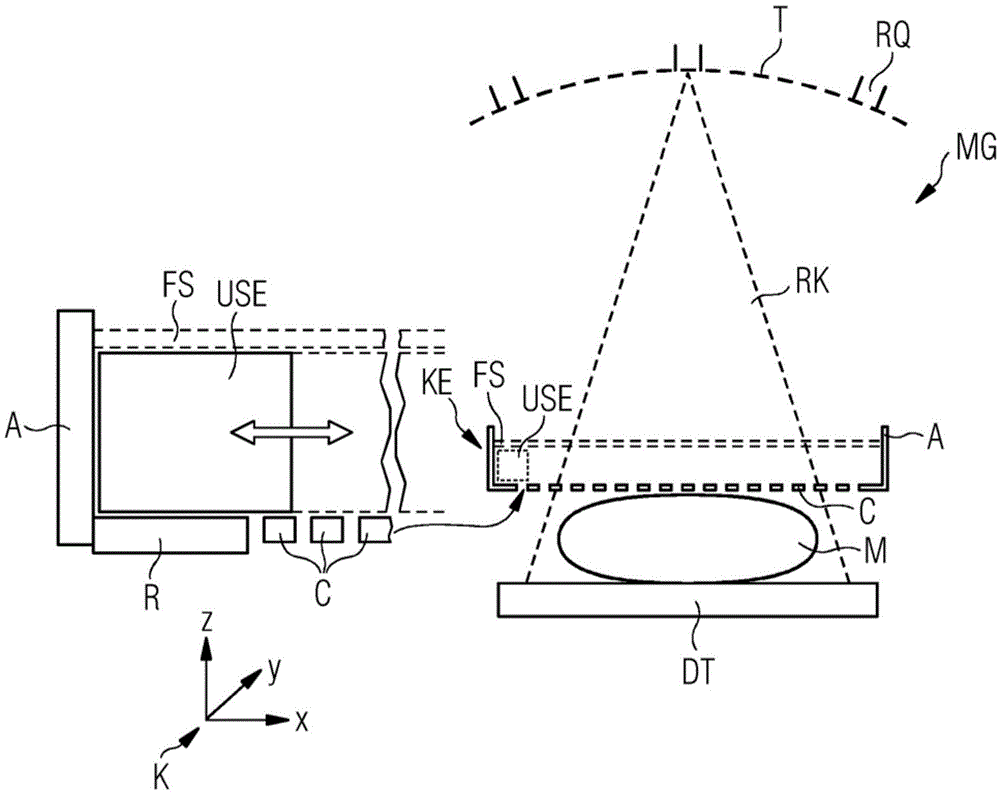 Compression unit for x-ray and ultrasound diagnostics