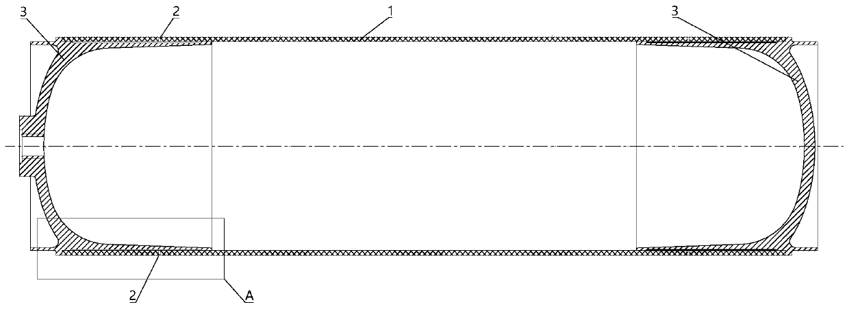 Bonding forming method for metal sealing head of large-opening composite material shell