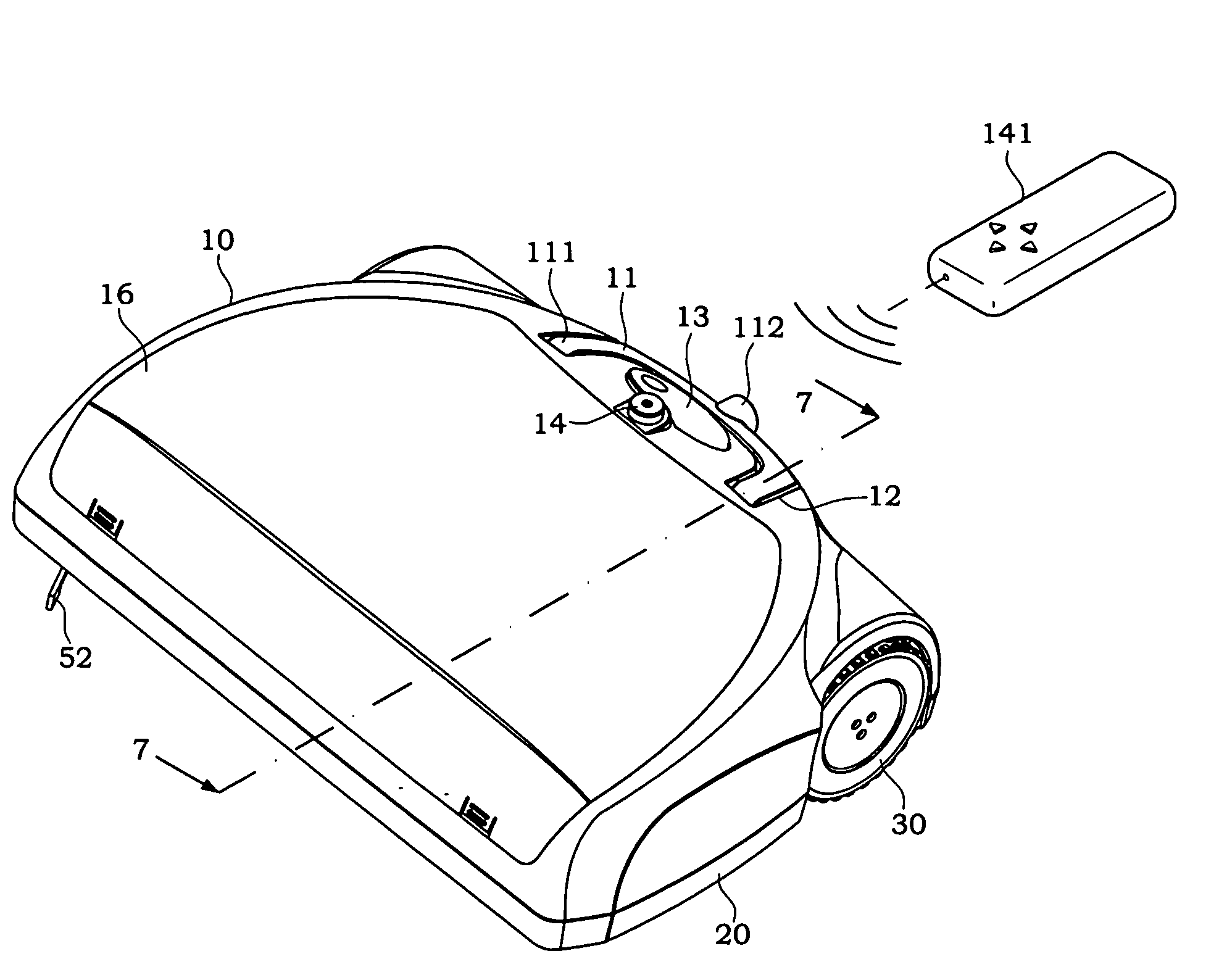 Remote control sweeper