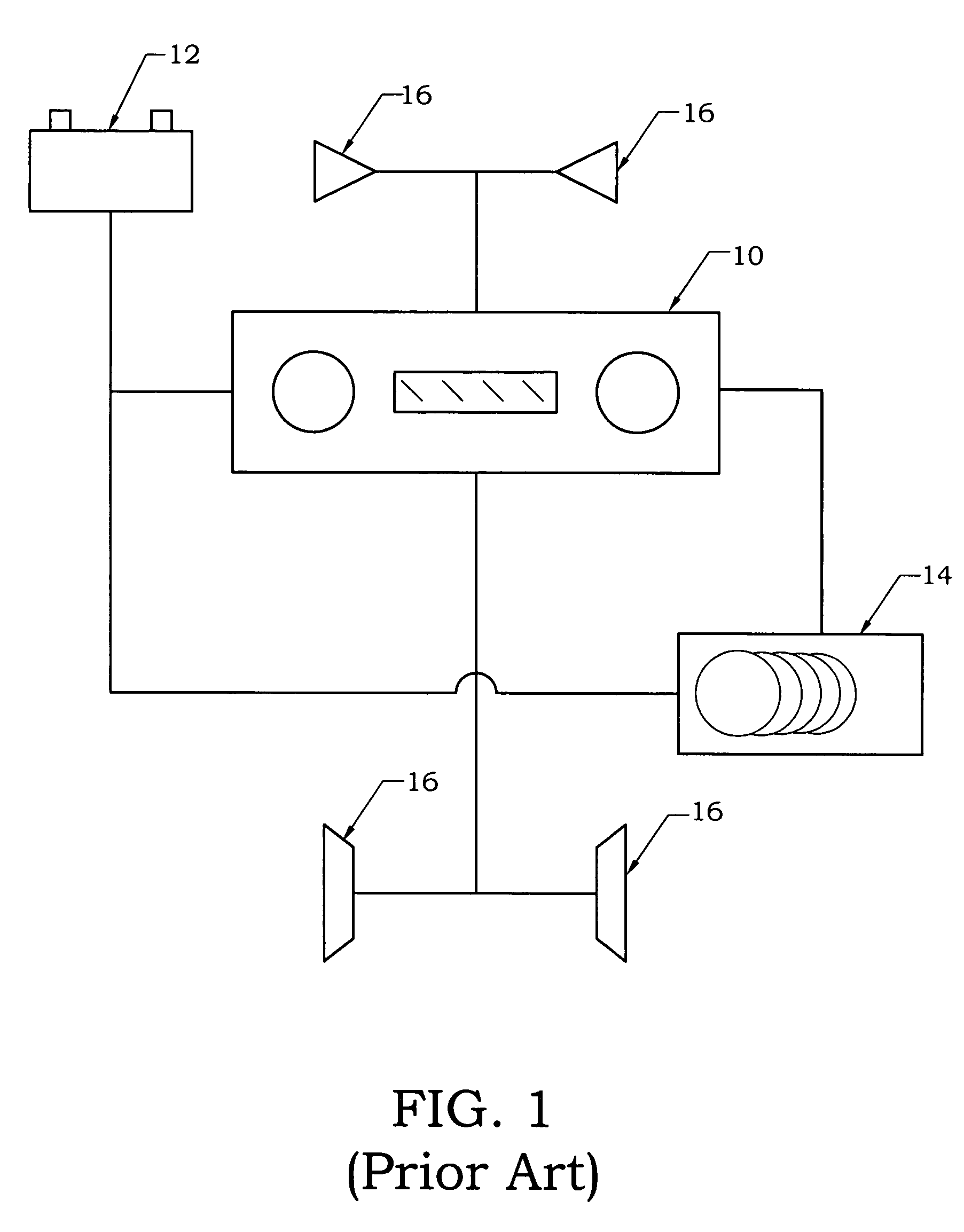 Audio system for storing audio data files