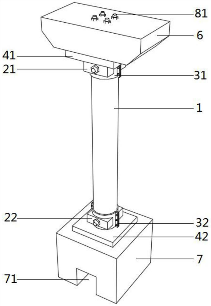 Self-resetting hollow pier and construction method thereof