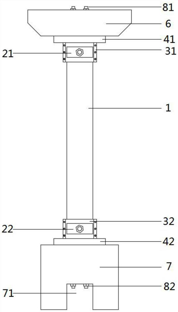 Self-resetting hollow pier and construction method thereof