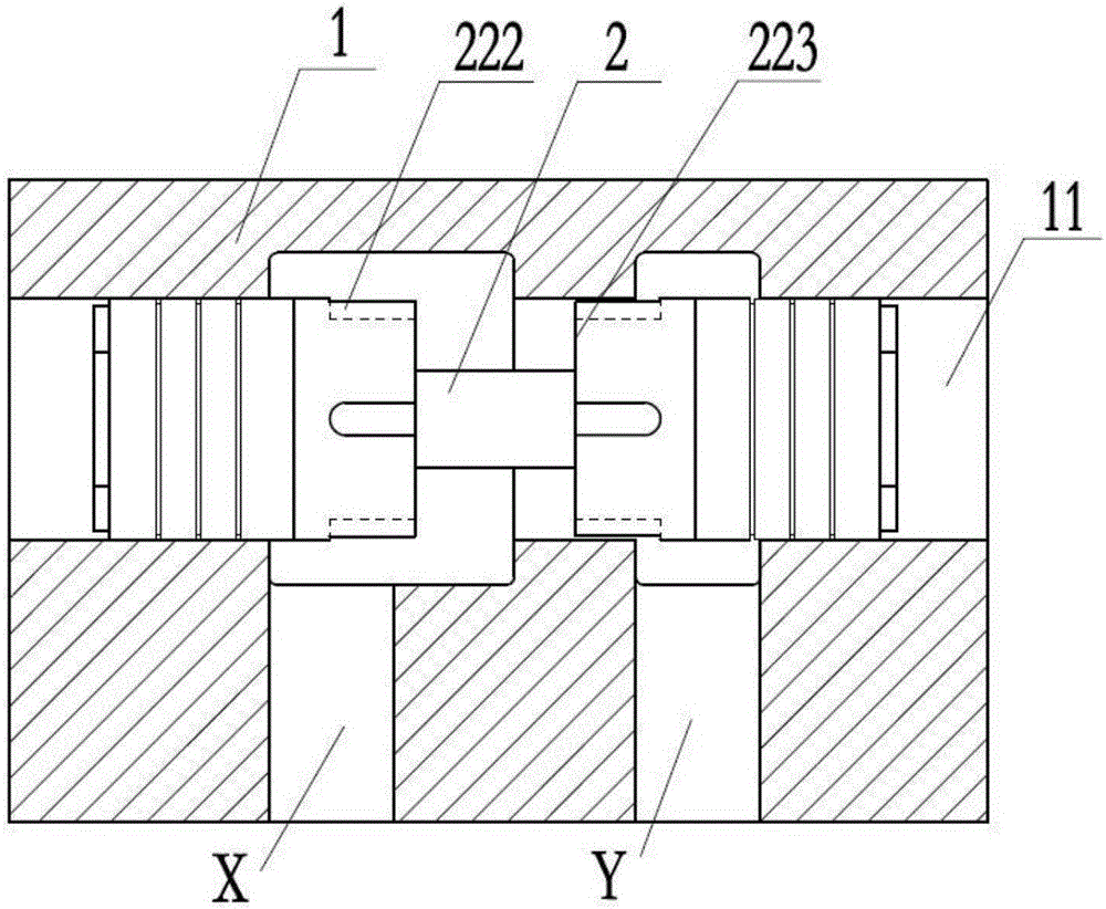 A hydraulic slide valve