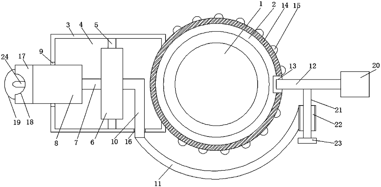 Bicycle lamp structure with rotating sleeve