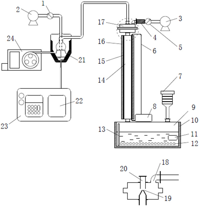 On-line atmospheric fine particle concentration and collection device and on-line atmospheric fine particle concentration and collection method