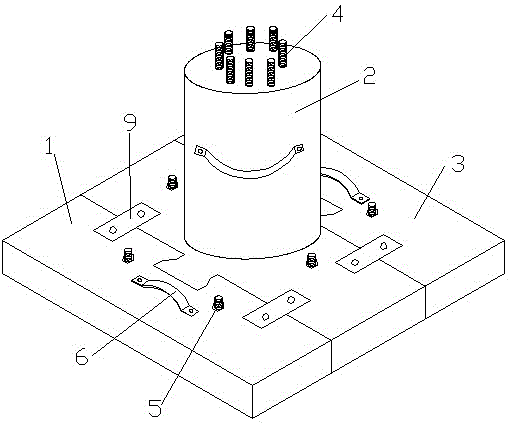 Tower pole concrete precasting base