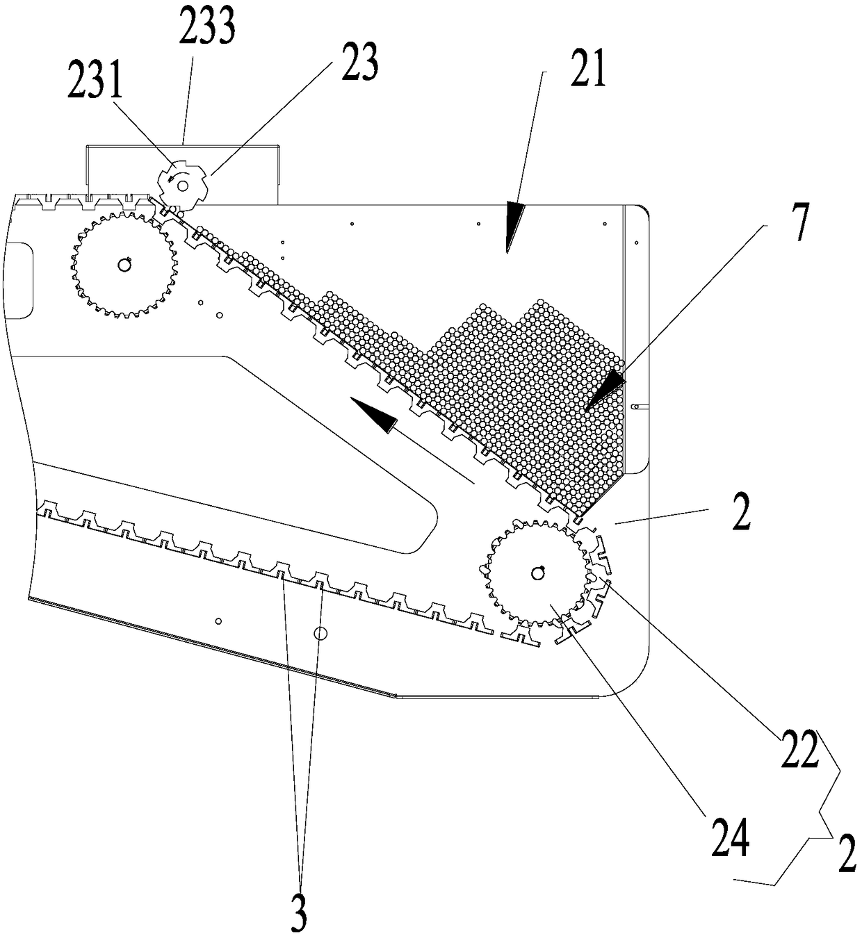 Bucket type automatic feeding threading machine