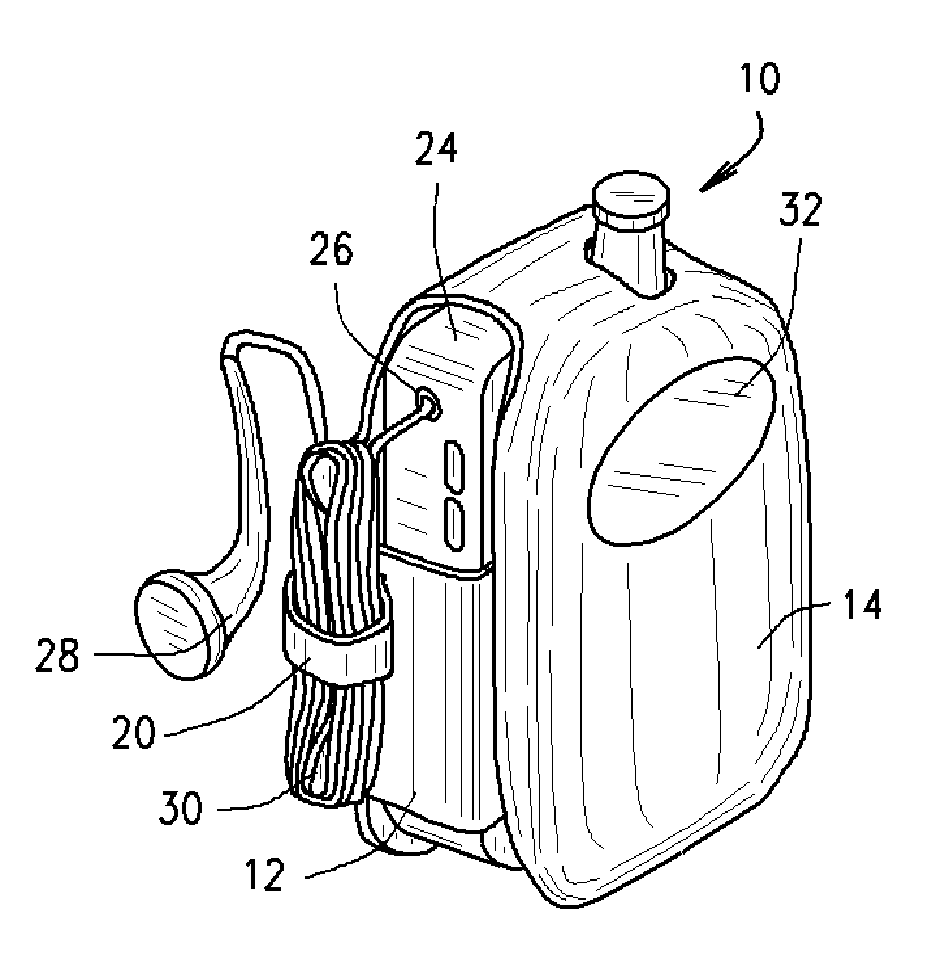 Carrying case for a mobile telephone with cord organization means