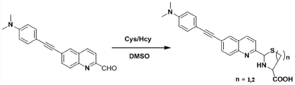 Two-photon fluorescent probe as well as preparation method and application thereof