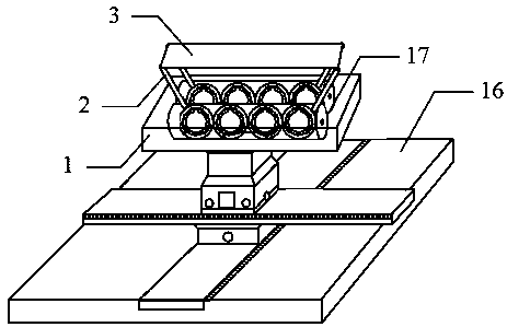 An overhead biochip carrier