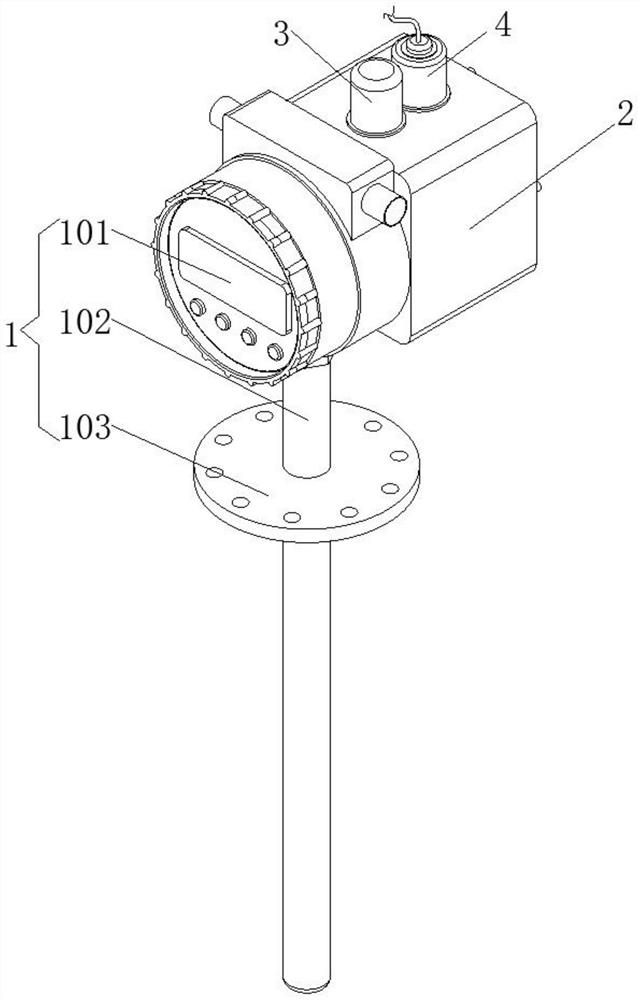 Temperature type transmitter convenient for heat dissipation