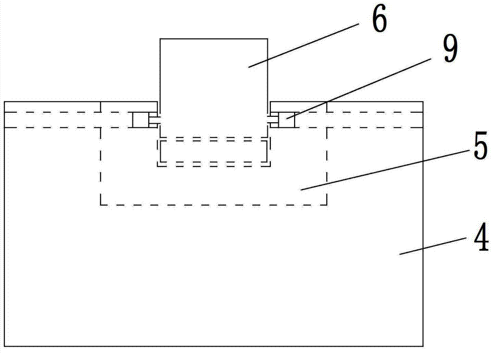 Acoustic emission test device for rock mechanics direct shear process