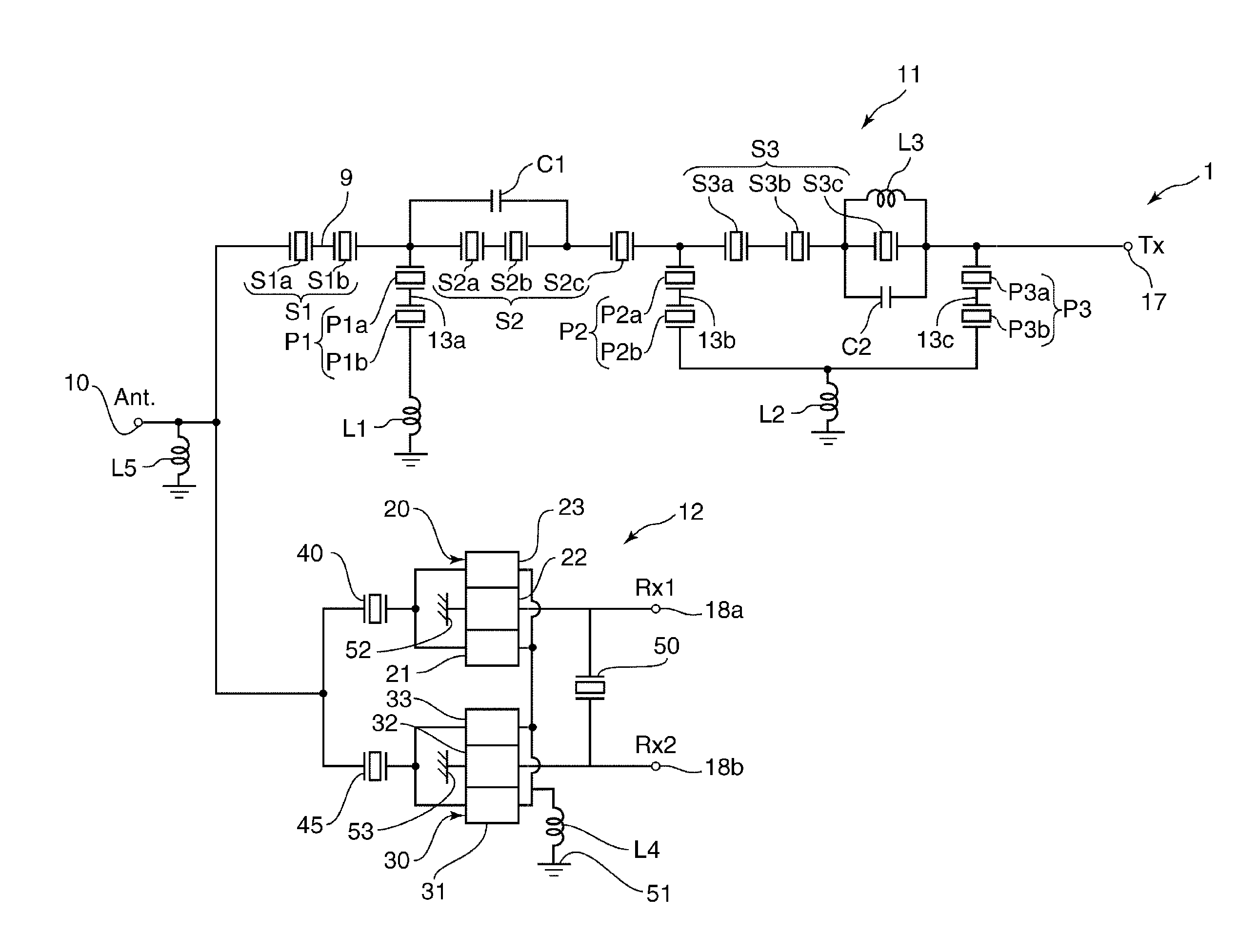 Branching filter