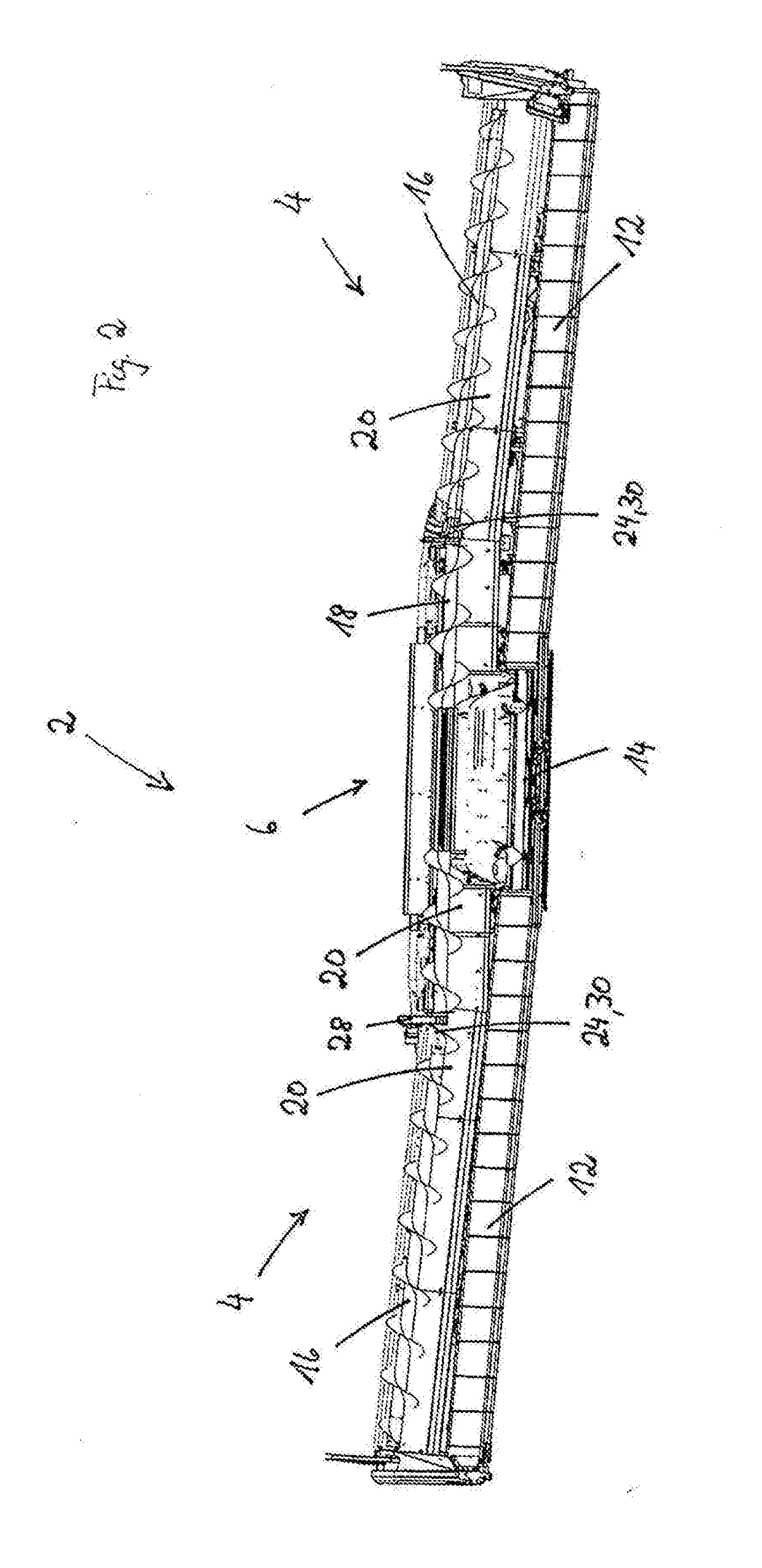 Draper Head with Multipart Screw Conveyor