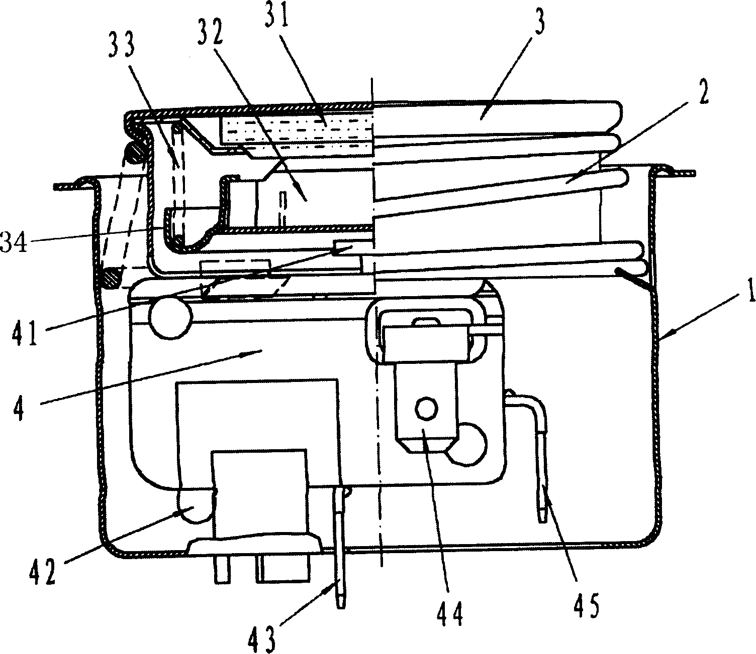 Full-automatic temperature limiting center switch for electric cooker