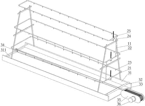 Automatic laying hen breeding device