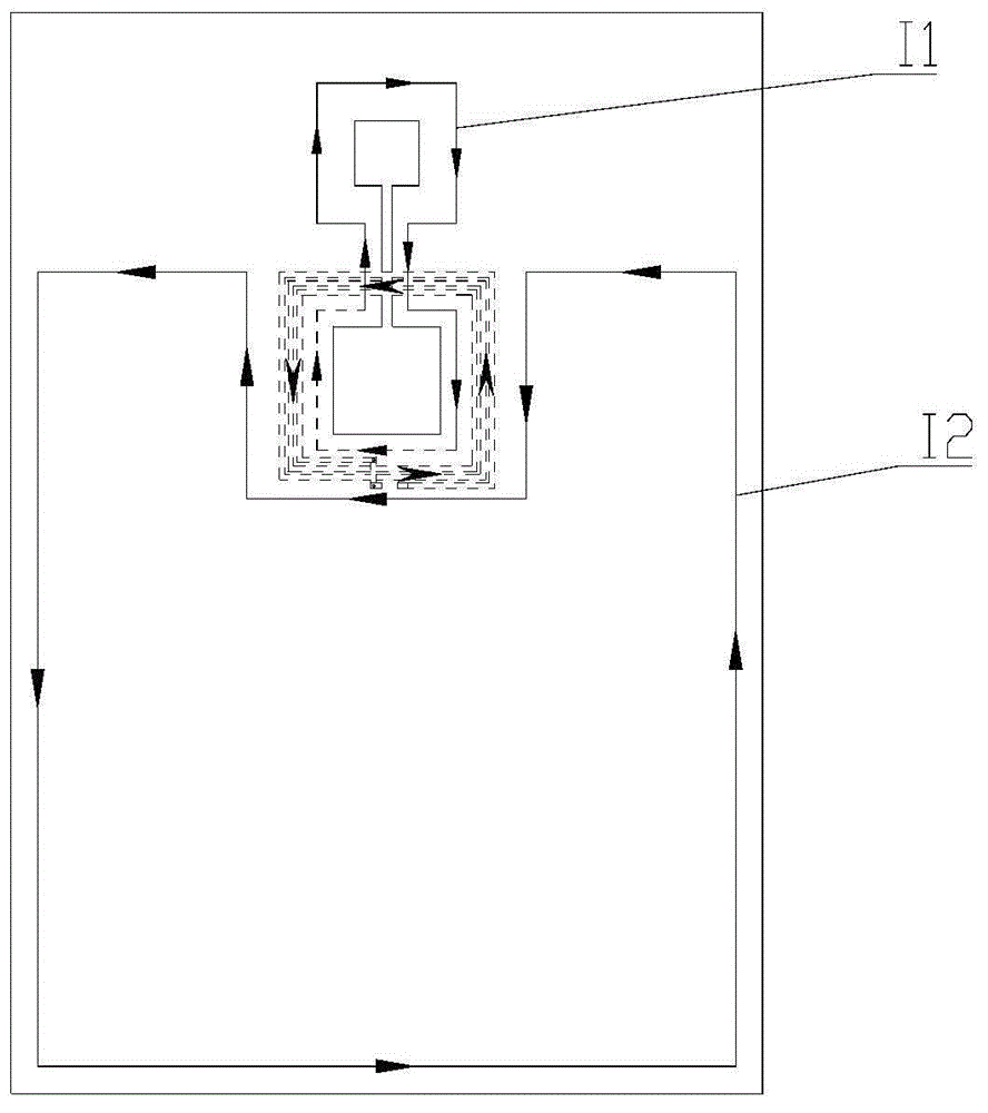 NFC antenna with metal rear casing