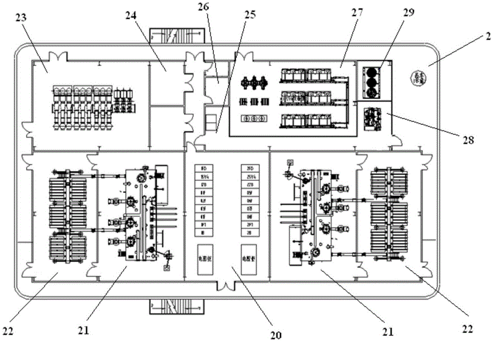 An offshore platform for an AC booster station in an offshore wind farm