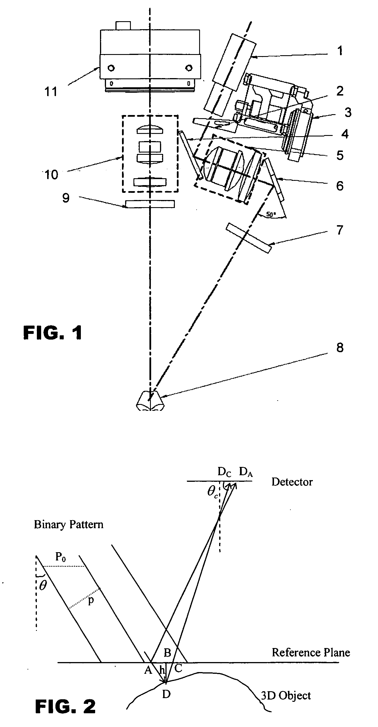 Imaging system for three-dimensional reconstruction of surface profiles