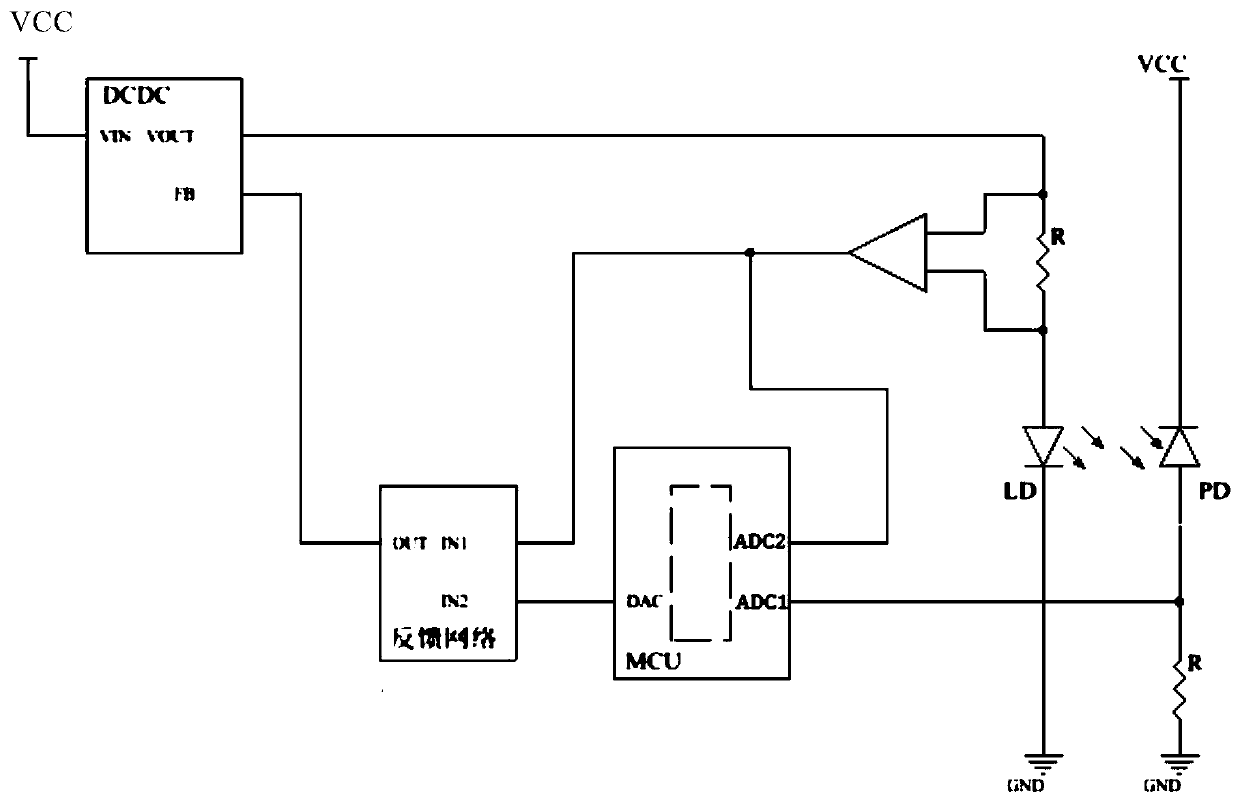 System and method for driving semiconductor laser based on DCDC power supply module or chip