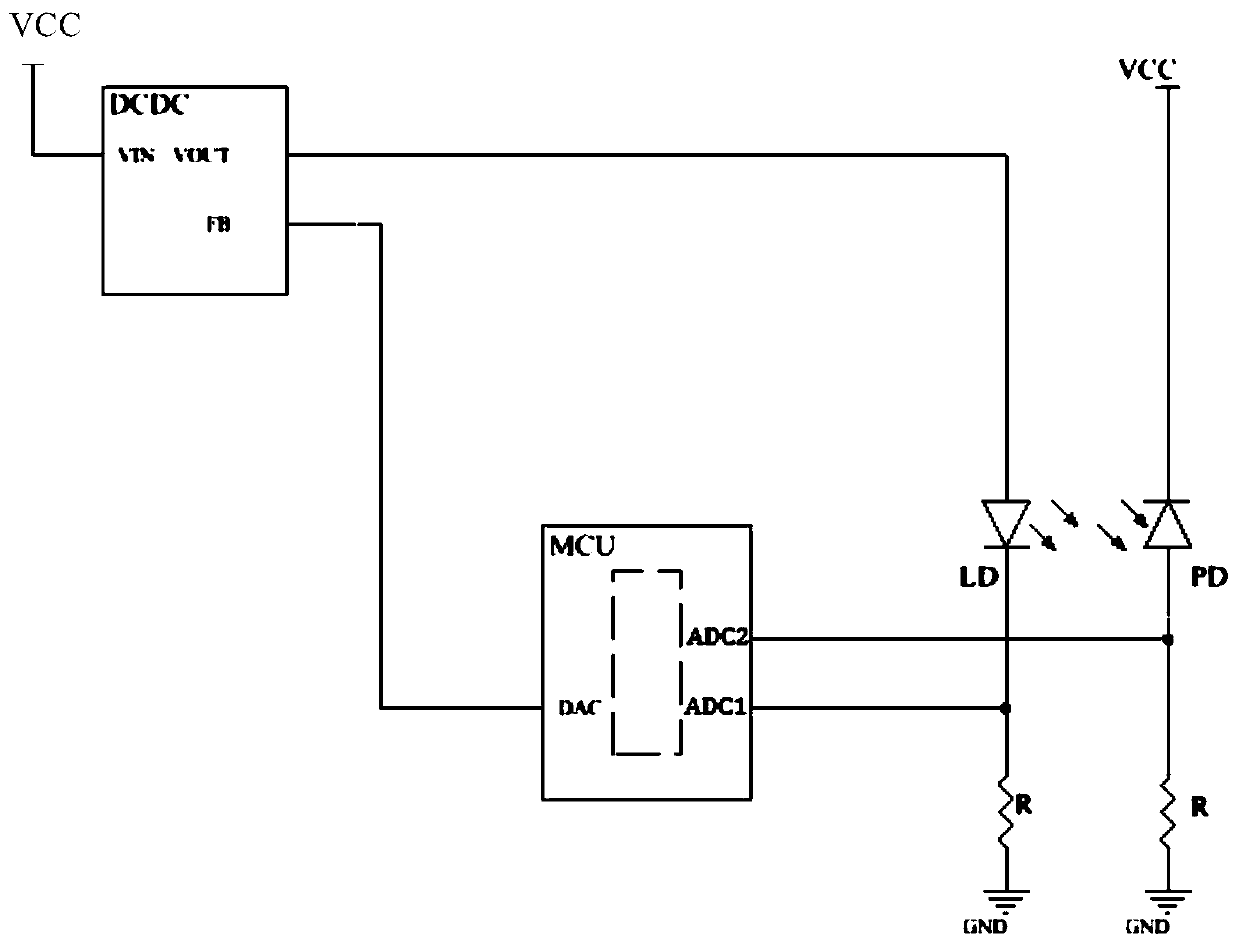 System and method for driving semiconductor laser based on DCDC power supply module or chip