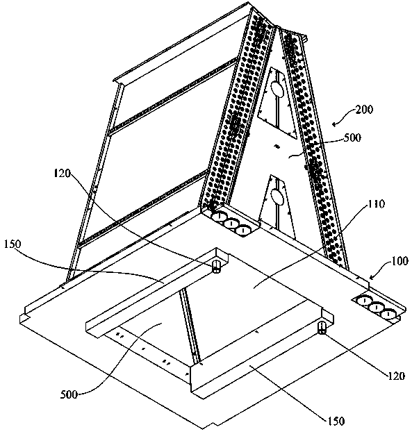 Water-containing plate assembly and lower air outlet machine room air conditioner