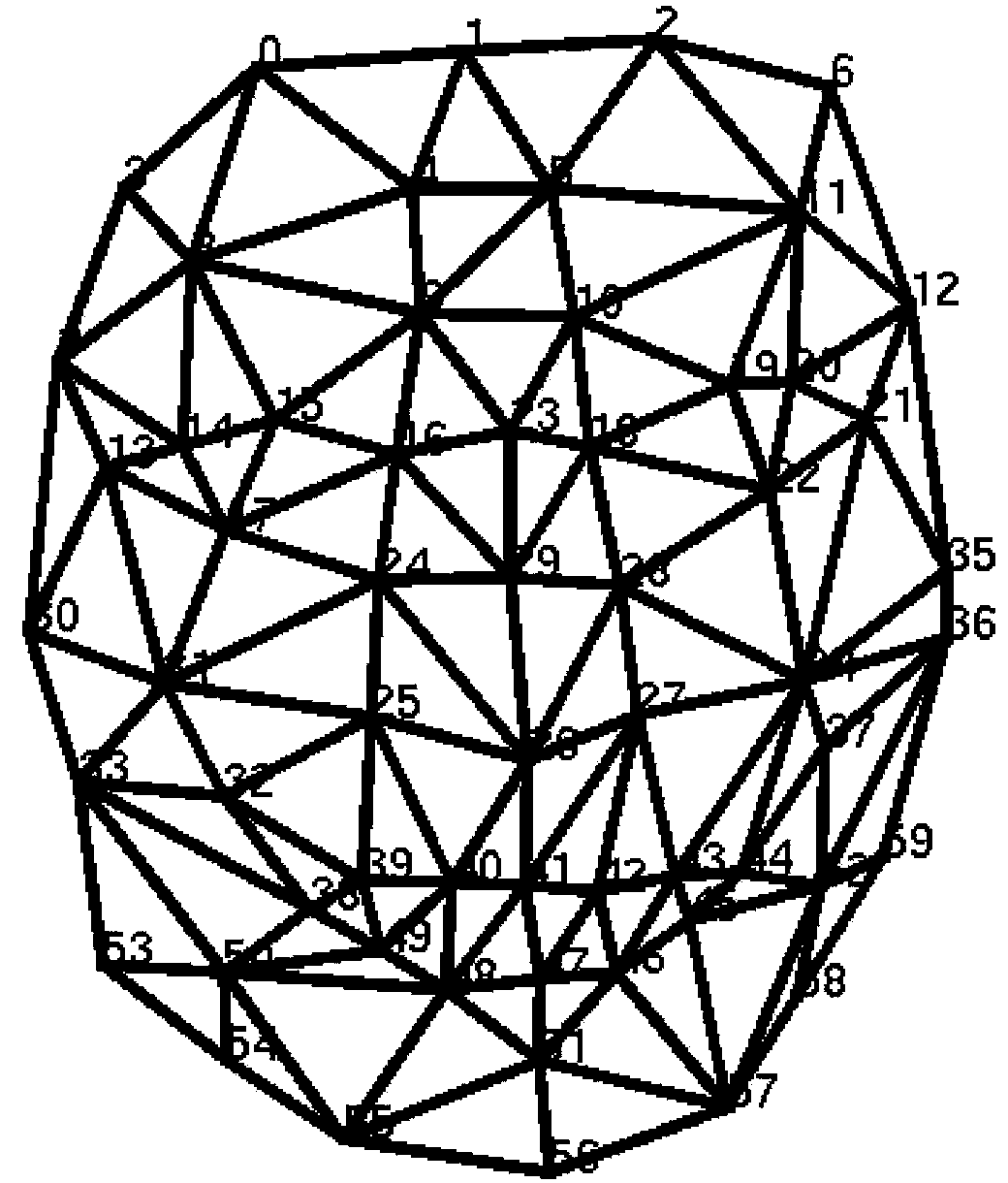 Method for redirecting and cartooning face expression on basis of radial basis function for geodesic distance