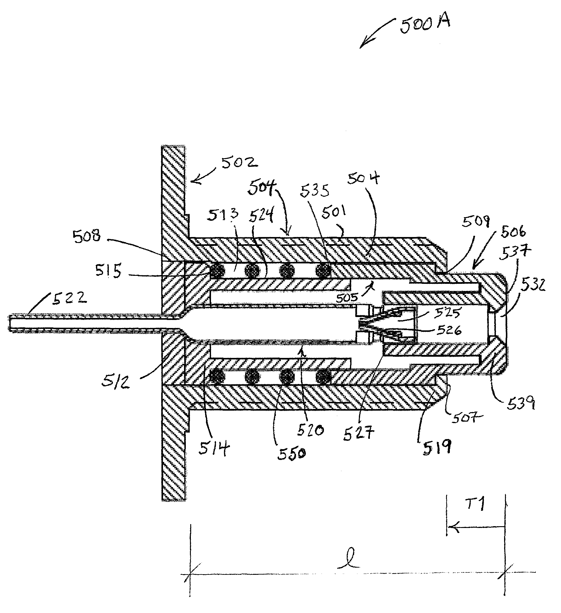 Moving part coaxial cable connectors