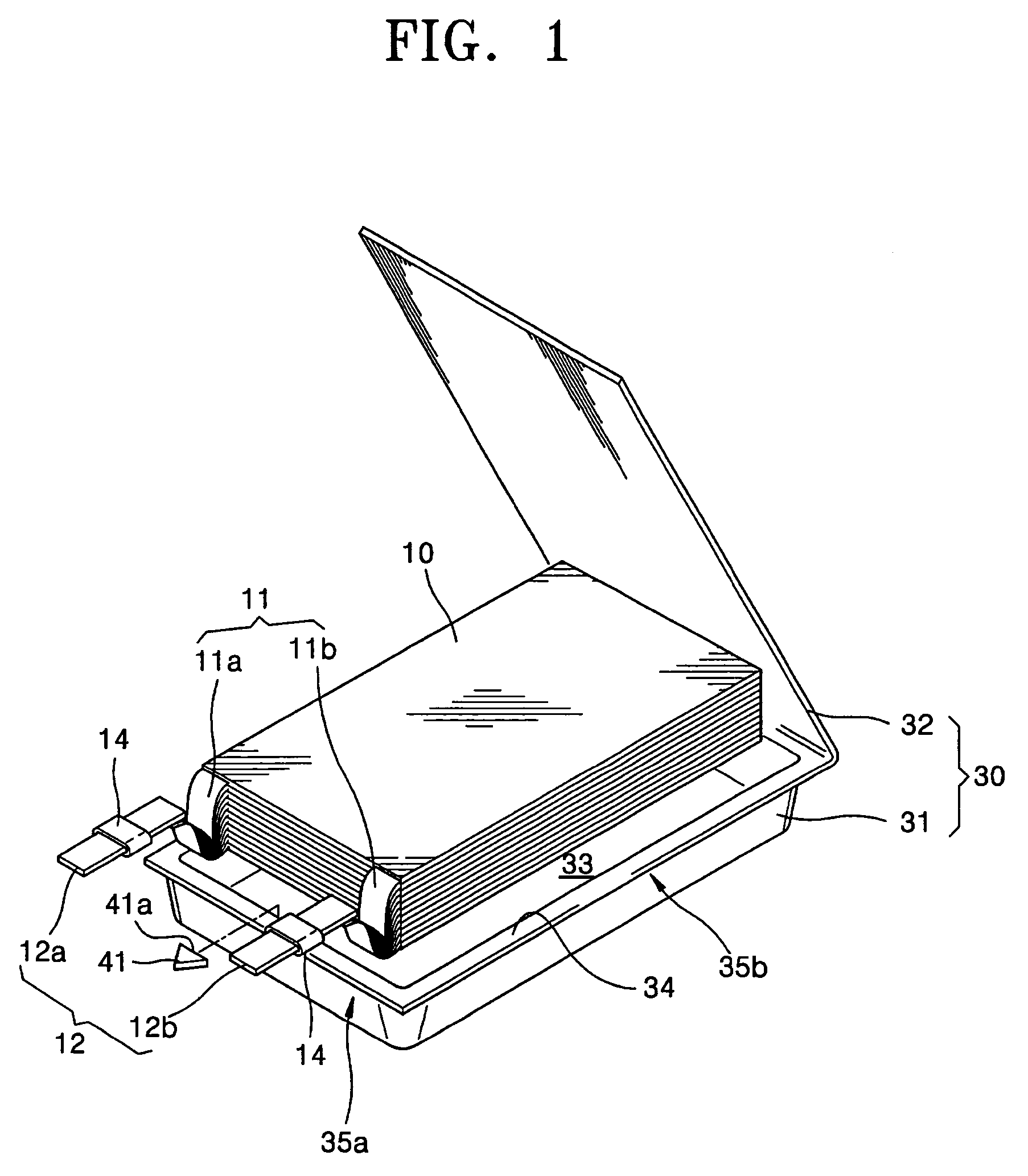 Pouch type secondary battery with safety vent