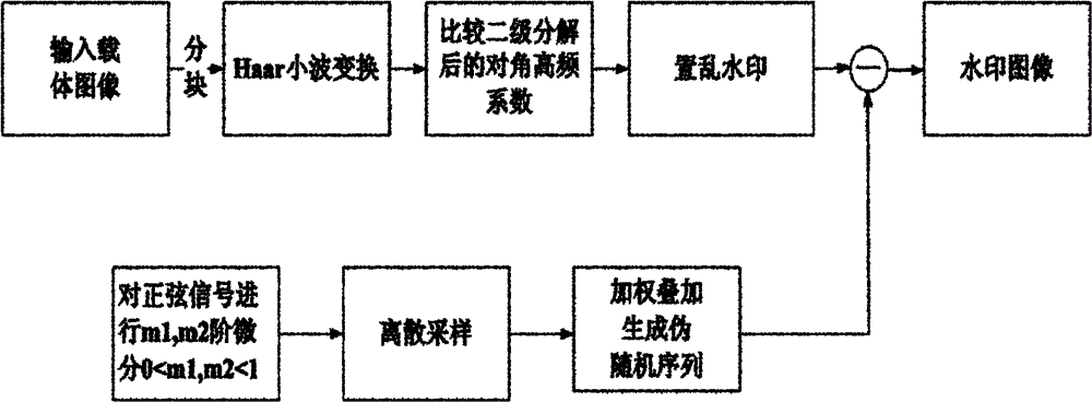 Wavelet domain-based method for weighting fractional differential image digital watermark