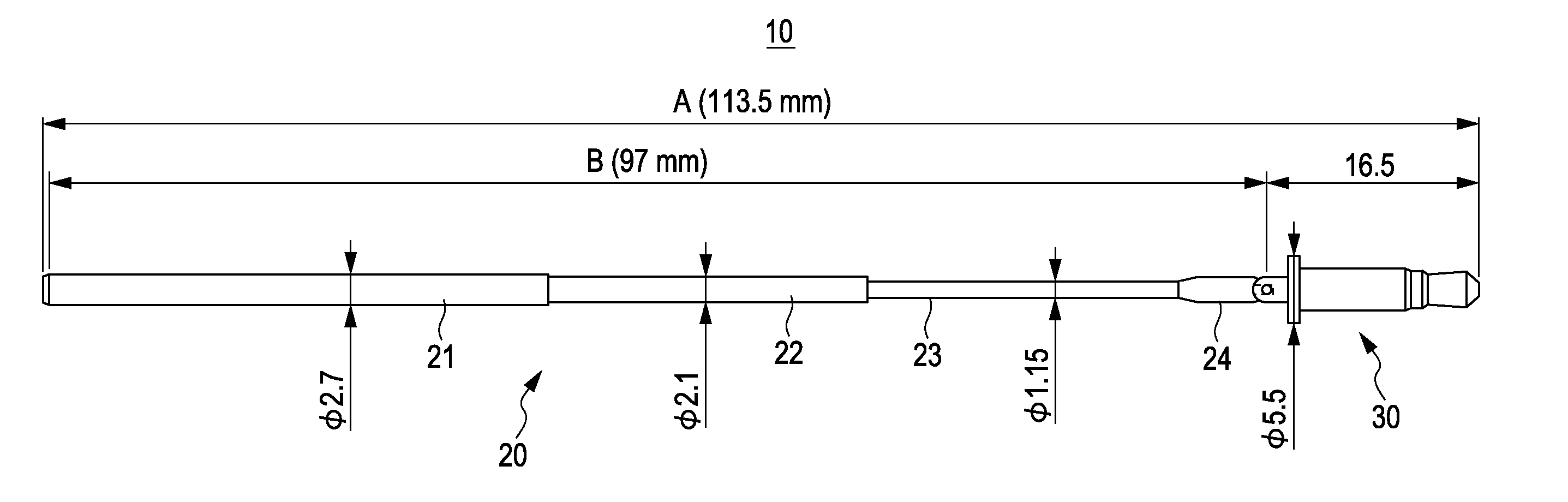 Antenna device, conversion adaptor, and receiver