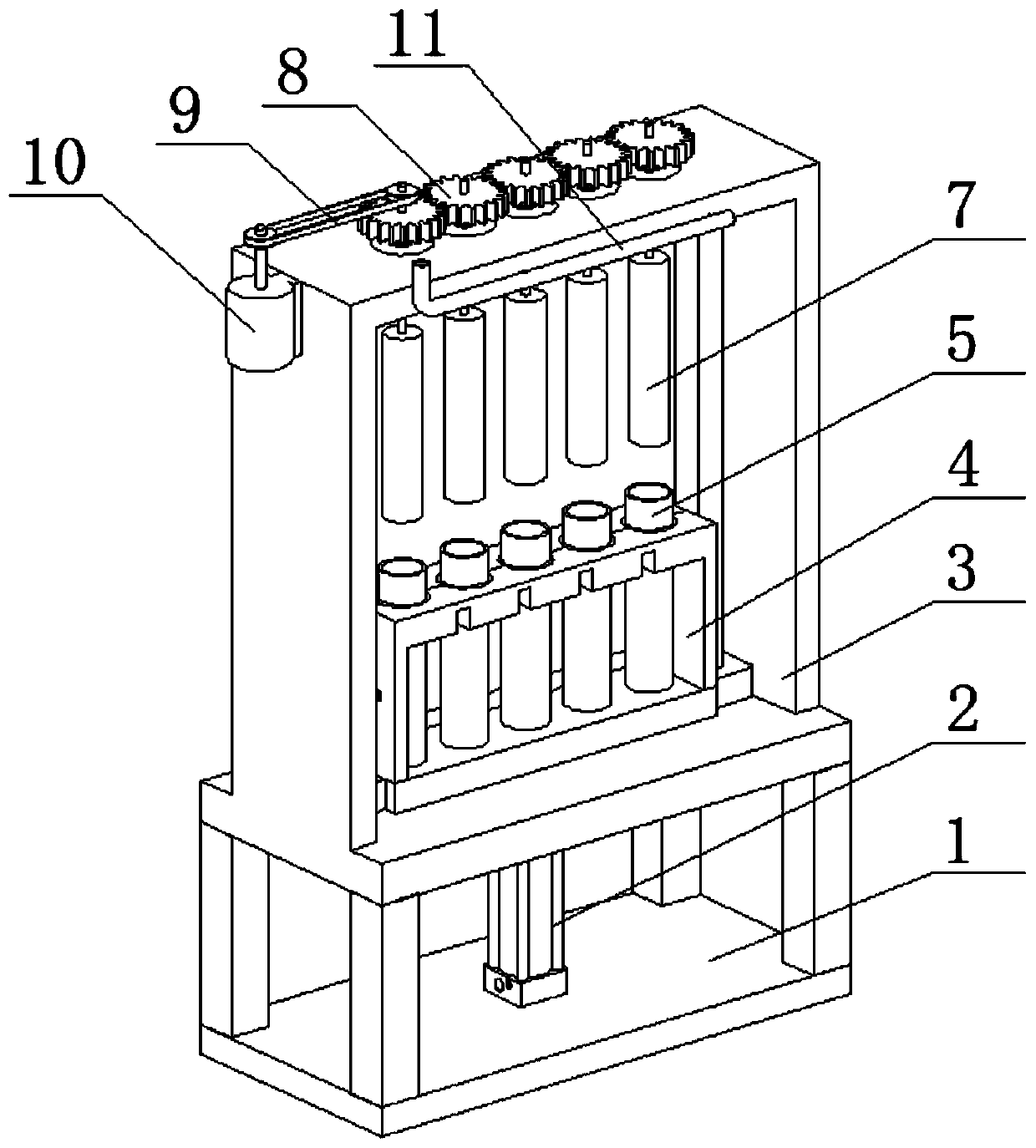 Chemical experiment test tube cleaning device for high school students