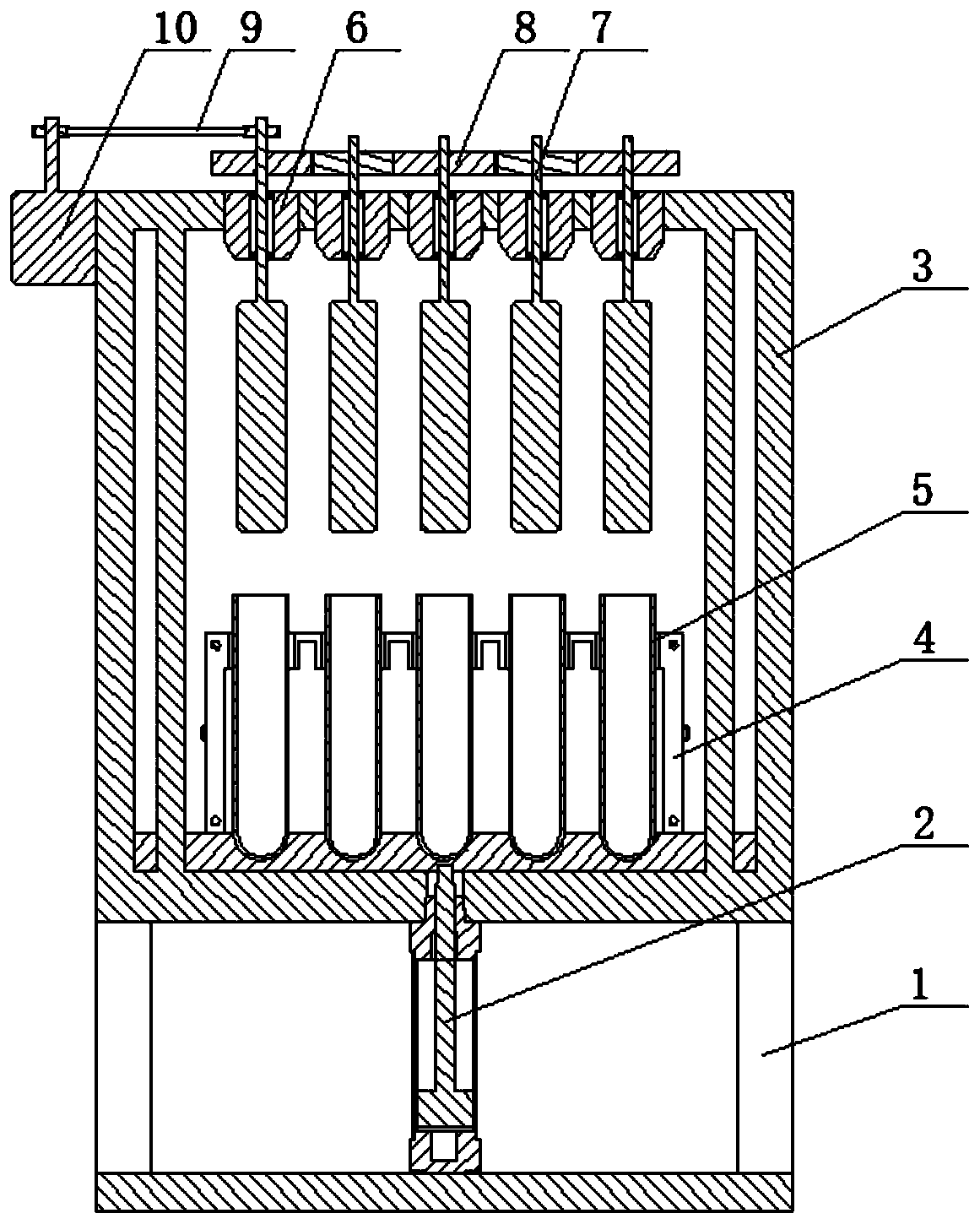 Chemical experiment test tube cleaning device for high school students